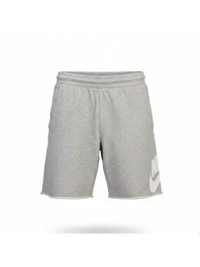 Nike Mens Grey Drawstring Athletic Shorts Casual Lightweight Logo Design Size L